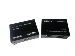 HDMI Extender Over Dual CAT5e CAT6 Cable up to 30m Revez HDTE30 1080p, HD, 3D - Picture 1 of 3