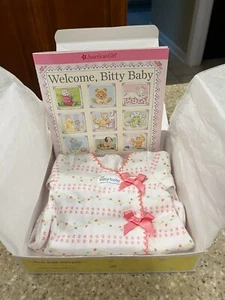 American Girl Bitty Baby Pink Bow Sleeper & Welcome Book - Picture 1 of 6