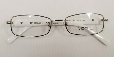 Vogue Eyeglasses VO3713-B Silver White Jeweled Optical Frame 49-17-135 - Image 1 of 4