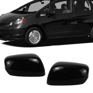 1Pair Black Left+Right Side Rearview Mirror Cap Cover For Honda Fit/Jazz 2009-13 - Picture 1 of 3