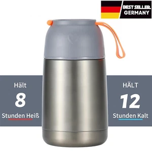 Thermobehälter für Essen 650 ml, Edelstahl Speisegefäß für Essen, Auslaufsicher - Bild 1 von 19