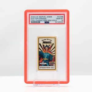 Marvel anime 2020 Upper Deck Dr. Strange Cpsl. Char. mini gold #CCM8 PSA 10 Gem - Picture 1 of 4