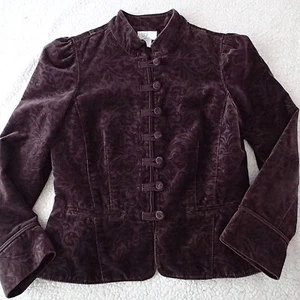 loft ann taylor,BLAZER,Jacket SZ 10p VELOUR FLORAL SI  - Picture 1 of 11
