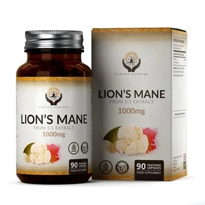Lions Mane | 90 Criniere de Lion Capsules 1000mg Hericium | Fabriqué au UK - Foto 1 di 17