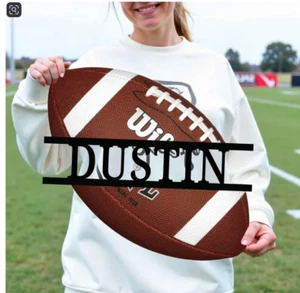 Personalized Football Fan Metal Sign Mother's Day Graduation Gift Wall Art Decor - Picture 1 of 3