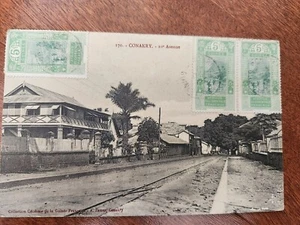 Postal de Conakry Guinea 1917 con matasellos historia postal - Imagen 1 de 2