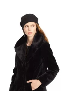 Ralph Lauren Denim & Supply Black Faux Fur Coat Sz M Womens - Picture 1 of 7