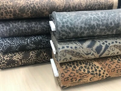 TELA RECUBRIMIENTO DE LANA ANIMAL LEOPARDO 150 CMS ANCHO MATERIAL DE TRAJE TAPICERÍA  Foto 1 de 4