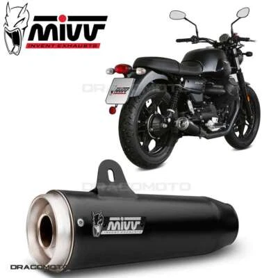MOTO GUZZI V7 III 2019 2020 MIVV Ghibli Black Double Exhaust - Image 1 of 4