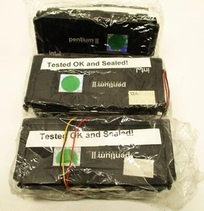Quantity 3 Used Sealed Pentium II Processors with Fan & Heatsink - Picture 1 of 14