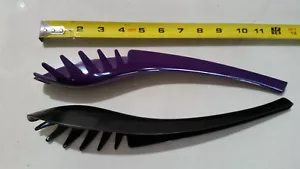 IKEA 2 PIEZAS 12 '' LARGO ENSALADA SERVIR CUCHARA JUEGO DE PLÁSTICO USADO - Imagen 1 de 2