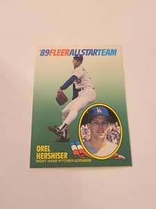 1989 Orel Hershiser Fleer #7 All Star Team Insert 