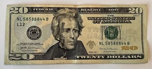 $20 NL 58588844 B ~ TRINARY ~ 4-of-a-Kind ~ Series 2017 Twenty Dollar Note - Picture 1 of 7