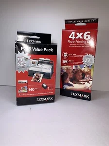 Lexmark P315 Printer Lot Includes 2 Color Cartridge, 280 Sheets 4"X6" Pic Paper - Picture 1 of 4