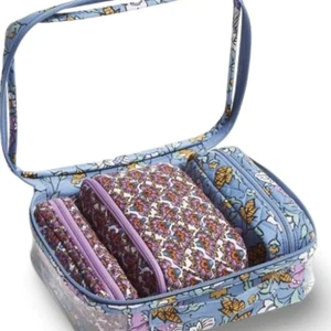 Vera Bradley Cosmetic Organizer 4 Piece in Wild Prairie - Picture 1 of 4