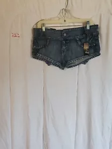 Ruflessi Style # WDS03 Lt Blue Jean Short Shorts Size 9/10 - Picture 1 of 8