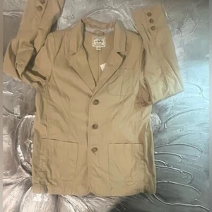 Neu hellbrauner khakifarbener Blazer Utility-Jacke mit Knopfleiste The Children's Place Youth Größe 14 - Bild 1 von 16