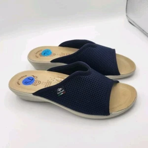 Fly Flot Womens Blue Mesh Sandals Made in Italy Anti Shock EU 38 US 7.5 - Picture 1 of 7