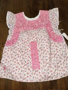 J Marie NWT Pink Flower Embroidered Top Medium - Picture 1 of 4