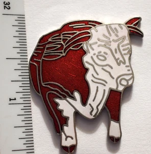 Hereford Cow Pin White Face Extra Lg 1 Pin - Bild 1 von 3