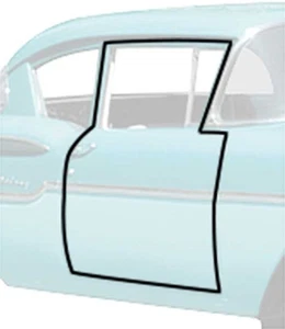 1958 Impala. Bel Air Biscayne; Door Frame Weatherstrip; 2 Door Sedan; Pair - Picture 1 of 1