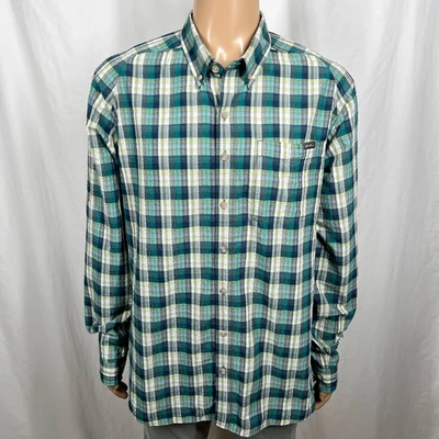 Eddie Bauer Mens XL Tall Green Plaid Classic Long Sleeve Outdoor Button-Up Shirt - Image 1 of 4