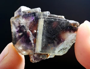 11g Natural Devil's Eye Purple FLUORITE Mineral Specimen/Inner Mongolia China - Picture 1 of 6
