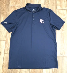Adidas Presbyterian College Blue Hose Short Sleeve Polo Shirt Blue Football L - Picture 1 of 5