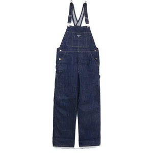 PRADA 24 Year GEZ005 Triangle Logo Selvedge Denim Overall 33 Indigo - Picture 1 of 7
