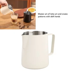 304 Stainless Steel Milk Pitcher with Pointed Spout for Latte Art Design - Picture 1 of 24