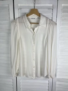 Country Road Silk Blend Blouse Shirt Top Office Business Sz 8-10 - Picture 1 of 11