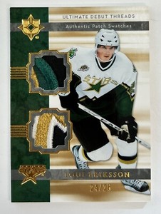 2006-07 Upper Deck Ultimate Debut Threads  Loui Eriksson #DJ-LE  /25  Dual Patch