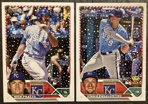 2023 Topps Holiday Nick Pratto #H6 + Vinnie Pasquantino #H99 Kansas City Royals - Picture 1 of 2