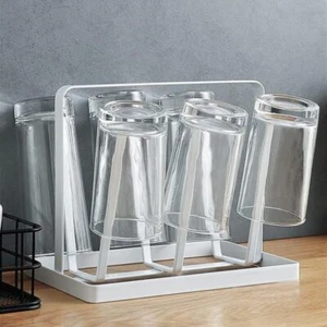 Kitchen Glass Cup Rack Water Mug Draining Drying Organizer Drain Holder Stand - Picture 1 of 12