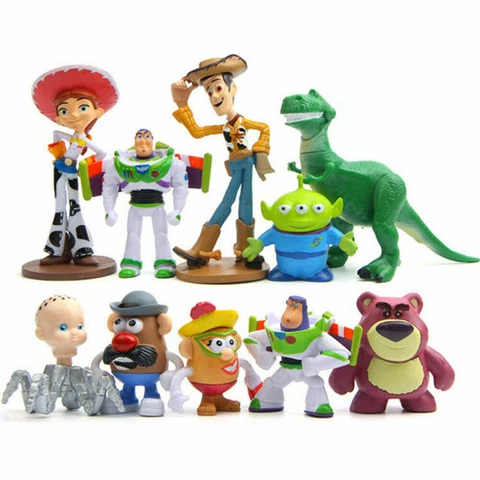 New Toy Story 4 Figure Toys Character Woody Buzz Alien Rex Kids Gift 10Pcs Set Cover