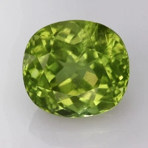 4.91 carats - Natural Burmese Peridot Greenish Yellow Cushion 22082465 - Picture 1 of 4
