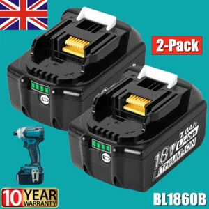 2X Batteries For Makita 18V Battery 7.0Ah BL1830 BL1840 BL1850 BL1860B LXT LED - Picture 1 of 8