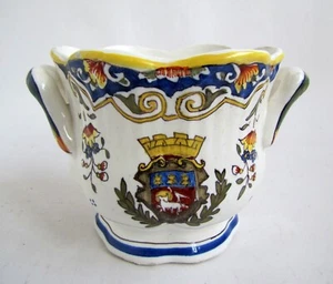 Übertopf Dekor Rouen aus Steingut von Desvres Fourmaintraux - Bild 1 von 6