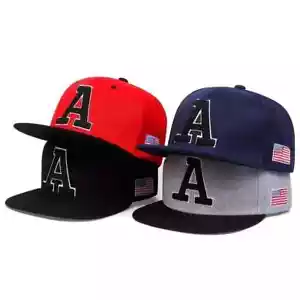 Berretto hip hop uomo moda lettera ricamo berretto baseball cotone cappello snapback - Foto 1 di 30