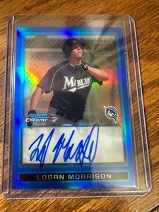 2009 Bowman Chrome Prospects Logan Morrison Autograph Blue Refractors RC #/150♨️ - Picture 1 of 2