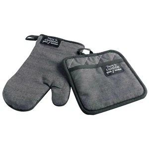 Guante para hornear y aletas gris guante de horno soporte para olla guante de cocina  - Imagen 1 de 2