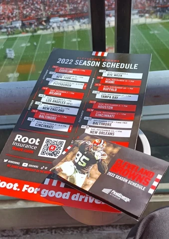 2022 Cleveland Browns POCKET & MAGNET Schedule SGA Football NFL Cover