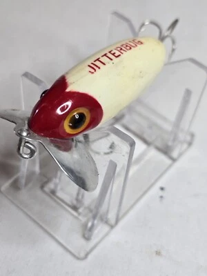 DE COLECCIÓN ARBOGAST JITTERBUG OJO DE INSECTO CABEZA ROJA 650 R 5/8 OZ  Foto 1 de 4