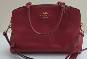 Bolso de mano Coach 91493 Lillie para mujer - rojo granate - Imagen 1 de 14