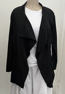 Moyuru Damen, schwarze Jacke, hergestellt in Japan Baumwolle 95%, Größe M, neu mit Etikett - Bild 1 von 7