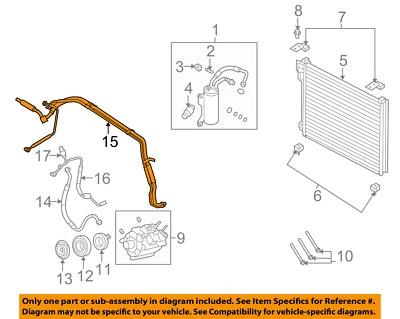 FORD OEM E-350 Super Duty aire acondicionado aire acondicionado-líquido manguera línea CC2Z19E558B Foto 1 de 2