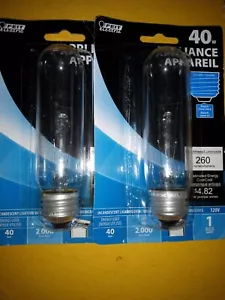 2 Feit Electric Bp40t10 40 Watt Clear T10 Long Life Tubular Lig,No BP40T10 - Picture 1 of 2