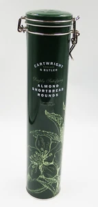 Cartwright & Butler Tall Biscuit Tin - Dark Green With Kilner Clasp - Empty - Picture 1 of 4
