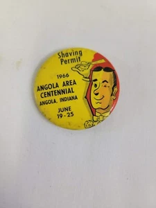 Angola INDIA Centenario Permiso de Afeitado Pinback Pin Recuerdo Histórico 1966 - Imagen 1 de 5