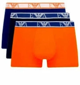 Emporio Armani EA Boxer Logo Waistband Stretch Cotton 3-Pack Trunks New Gift Box - Picture 1 of 31